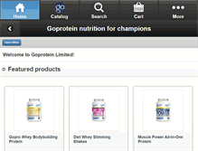Tablet Screenshot of goprotein.com